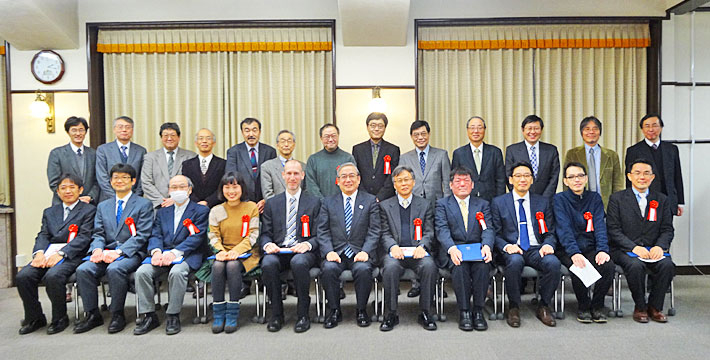 2015 awardees with executives and deans