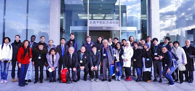 In front of Hiroshima Peace Memorial Museum