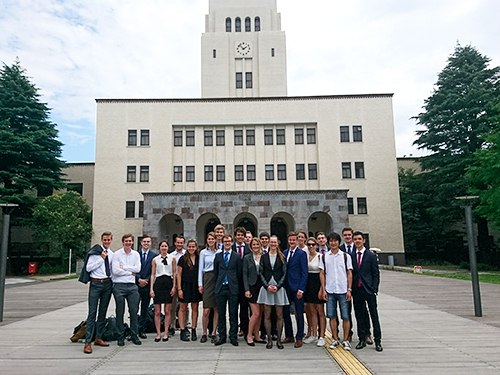 Group photo in front of the Main Bldg.