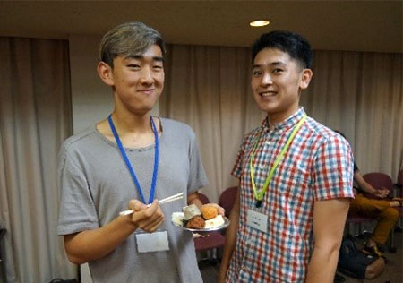 Raymond Tang (left) from Harvard University and Gyohei Nomura