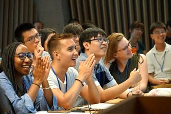 Discussion with Tokyo Tech High School students