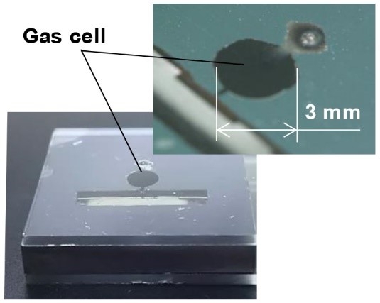 (b) a micromachined Rb gas cell
