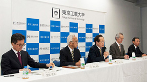 President Masu and executives hold inaugural press conference