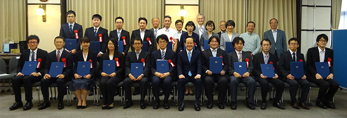 This year's achievers with President Masu and executive management