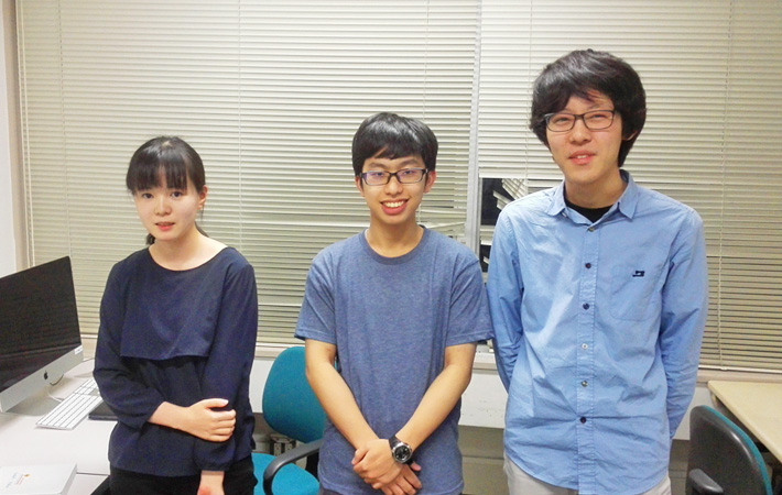 Team 60odnight (from left): Yamane, Nagata, Yoshida