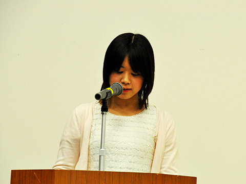 Reception moderator Ms. Yumiko Tomizuka