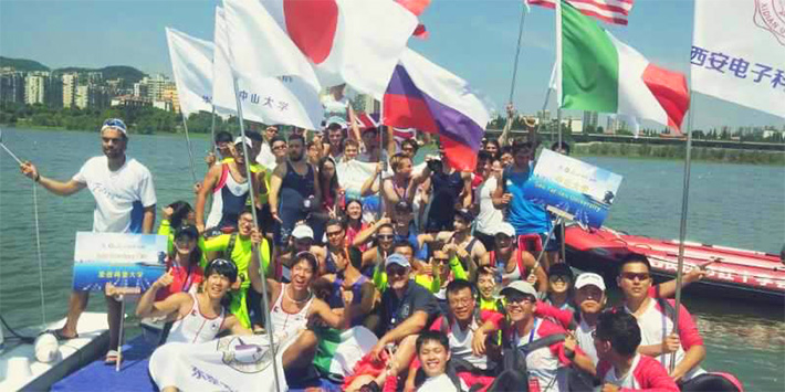 Rowing teams from around the globe