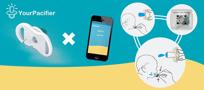 YourPacifier’s hydrating soother and mobile app work together to support both infant and parent