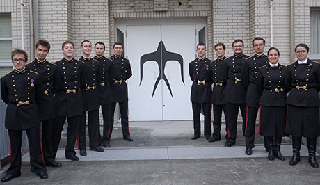 Ecole Polytechnique students in grand uniforms