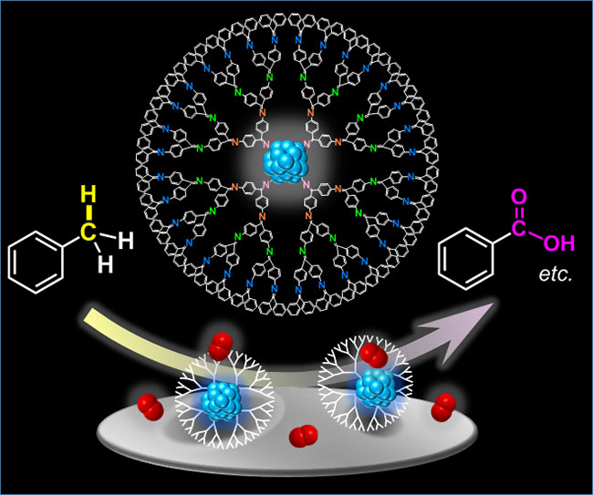 Figure 1. Catalytic activity of subnano-sized metallic particles within dendrimers.