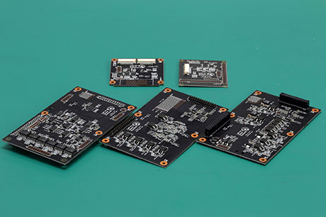 Deep Learning Attitude Sensor control box (left), camera unit (middle) and mother boards (right)