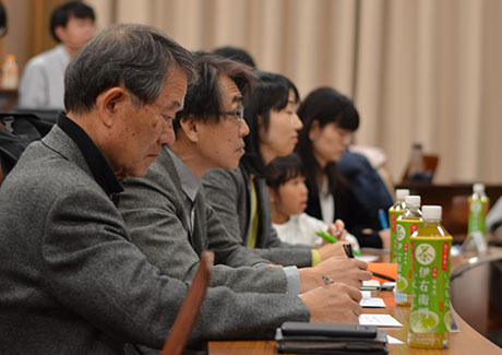 Judges listening to speeches