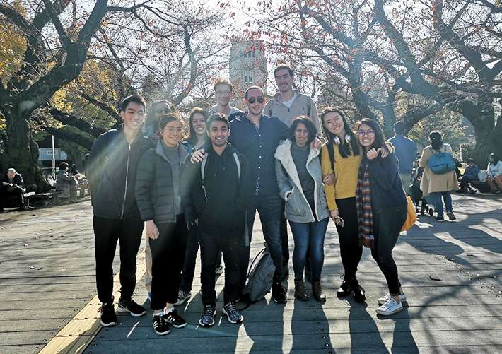 Tokyo Tech Winter Program participants at Ookayama Campus