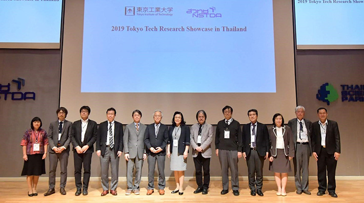 Tokyo Tech speakers with NSTDA staff and first secretaries of Japan Embassy