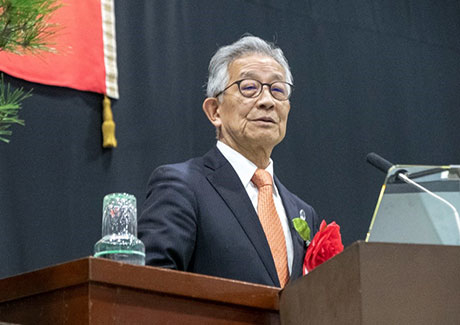 Mr. Ishida (Class of 1966, Department of Mechanical Engineering), president of the Tokyo Tech Alumni Association