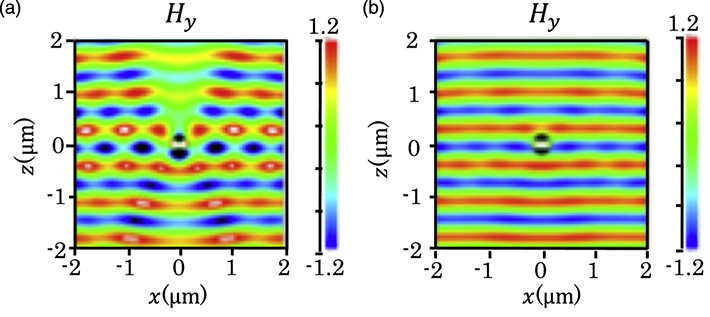 Figure 1. / Animation 1. Computer simulations verify the conditions for achieving invisibility