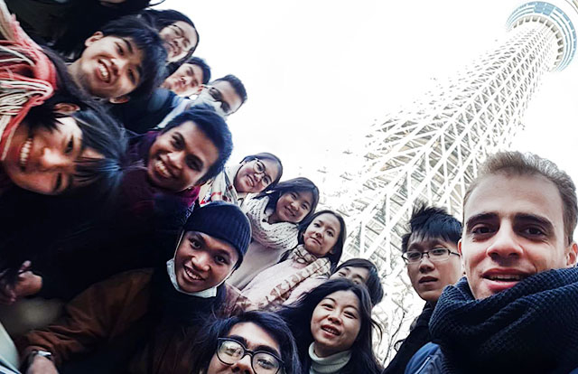 Group shot at Tokyo Skytree