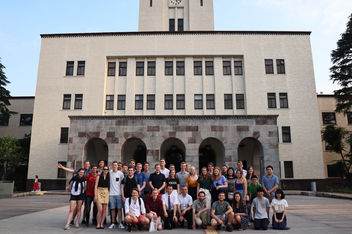 Delegation in front of Main Building