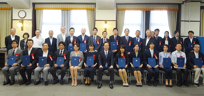 This year's achievers with President Masu and executive management