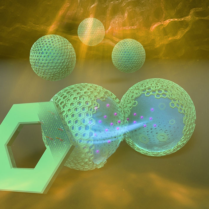 Conceptual illustration of DNA nanoplate-based microcapsules