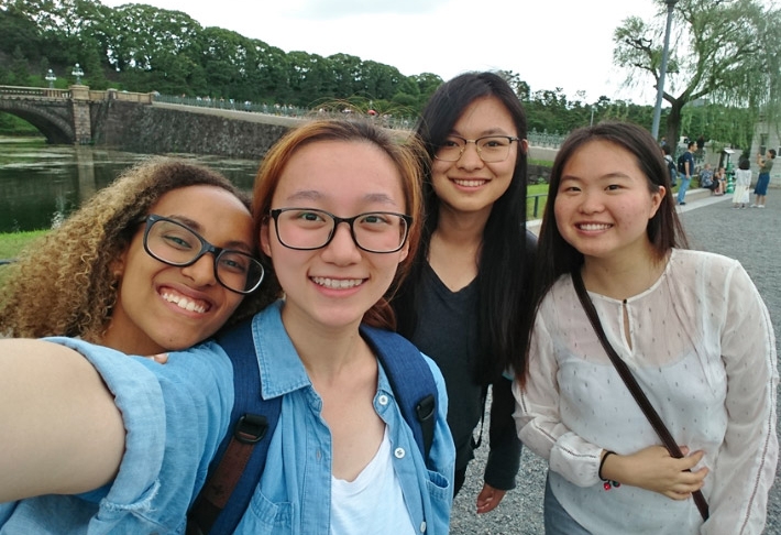 In front of Imperial Palace after National Diet Library tour