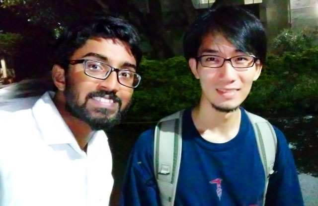 Hayata (right) and Salika who joined Tokyo Tech AOTULE Summer Program 2019