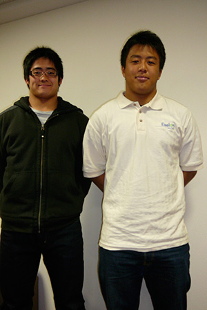 Captain Kenta Konishi (right) with vice-captain Satoshi Honda