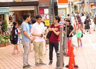 Interviewing on the streets of Tokyo,2