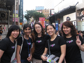 With other Anita Borg scholars at a Google retreat in Seoul, Korea (Avancena far right)