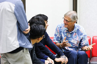 Interacting over coffee and cookies