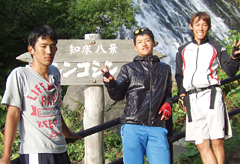 Three members of the riding team