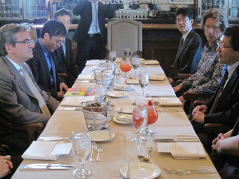 Deans of engineering Caltech's Dean Ares Rosakis (left); Tokyo Tech's Dean Kishimoto (right)