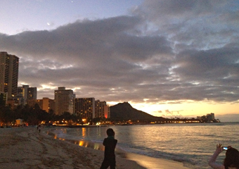 Sunset at Waikiki Beach