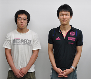 Captain Yuto Takei (right) and Yasuyuki Maekawa