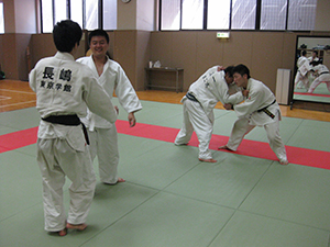 Judo Club members at practice