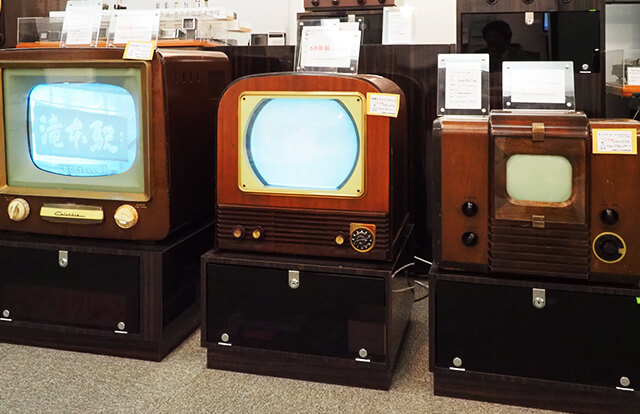 Monochrome TV, about half a century ago (Takayanagi Memorial Hall)