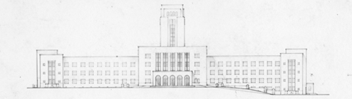 Main Building drawing (façade)