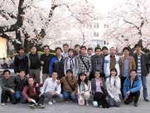Cherry blossom viewing at the Ookayama Campus