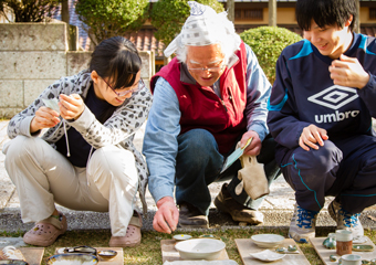 Inspecting the fired pieces