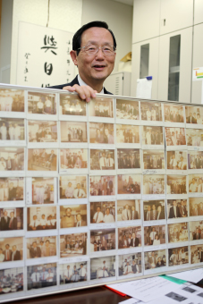 Konagai treasures the pictures he has taken with the researchers around the world.