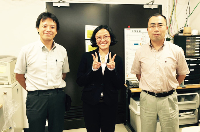 With supervisors Assoc. Prof. Tomohiro Hayashi (left) and Dr. Norihiko Hayazawa (right) after my final PhD defense