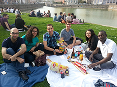 Weekend picnic with fellow students