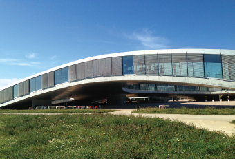 The impressive Rolex Learning Center at EPFL