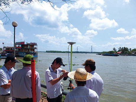 Mekong (Vietnam) Accurate topographical surveys are essential in low-lying deltas; taking time to calibrate instruments