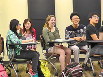 Attending Japanese language class at Georgia Institute of Technology