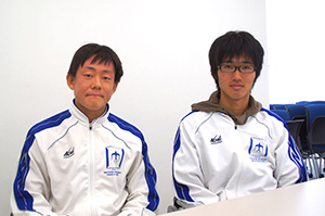 Yamaguchi (left) and Maruyama (right) at the Interview