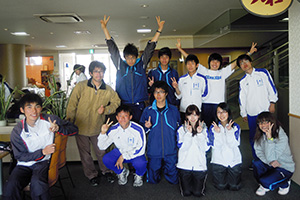 Members of the Track and Field club at the spring training camp