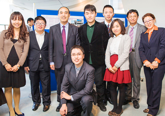 THU students with former THU Vice President Si Yuan at Tokyo Tech celebrating program's 10th anniversary