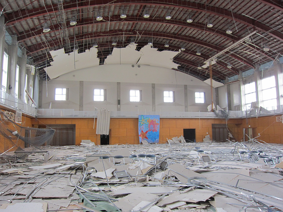 Damage to non-structural elements such as roofs and walls in the Great East Japan Earthquake