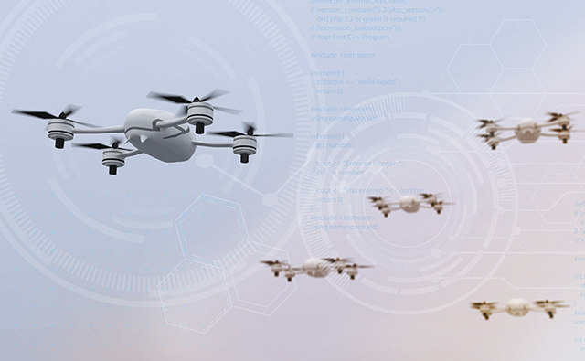 Drone formation flight